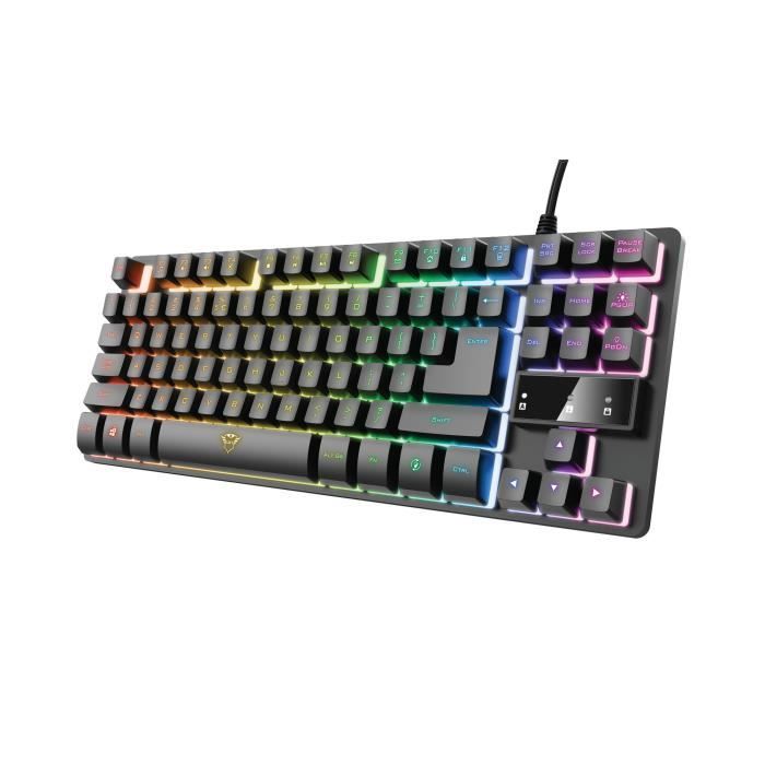 Trust Gaming GXT 833 Thado Clavier Gamer TKL RGB Filaire Compact