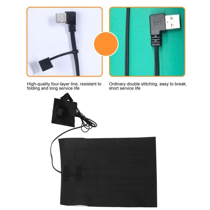 Coussin Chauffant Voiture USB - Chauffage Rapide 3 Min, 3 Niveaux - Antidérapant, Universel Siège Avant - Cadeau Conducteur - 7