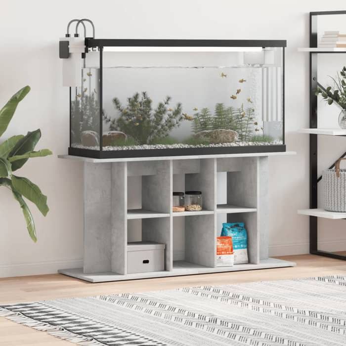 vidaXL Support pour aquarium gris béton 120x40x60 cm bois dingénierie 833595