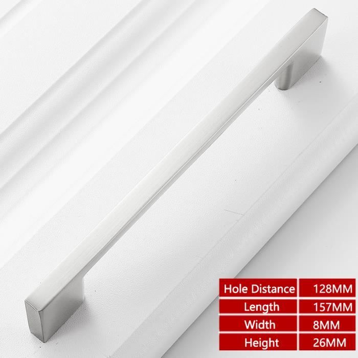 2 Pcs Poignée Meuble+Vis Poignee Porte En Alliage De Zinc Poignées De