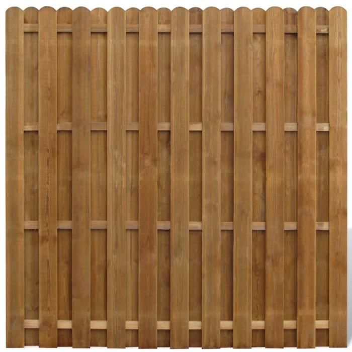 Panneau de Clôture de jardin Clôture Bois de pin 180x180 cm HB015 -PAI