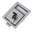 Baceyong Serrure de porte dentrée à palette RV Accessoire de Remorque de Camping-car avec Serrure de porte à pêne Dormant Loquet darmoire de Remorque de voiture RV Blanc/Noir 