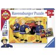 Puzzle Sam le pompier - Ravensburger - 2x12 pièces - Mixte - A partir de 3 ans-1