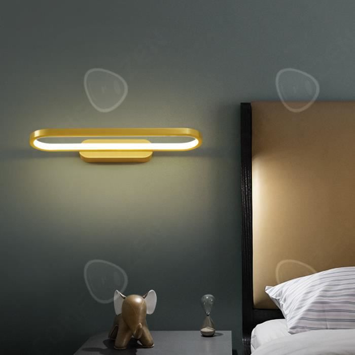 Applique murale LED pour miroir de salle de bain, Angle réglable,  minimaliste, longue bande avec interrupteur, en acier inoxydable,  L40/55/70cm - AliExpress