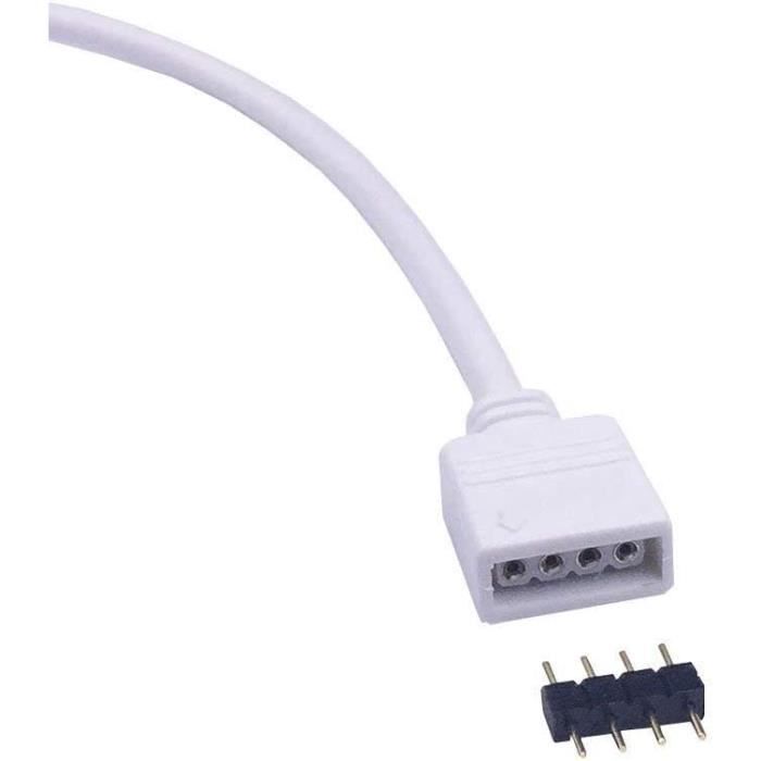 LitaElek 2pcs 2.5m Câble d'extension Bande LED RGB Rallonge de