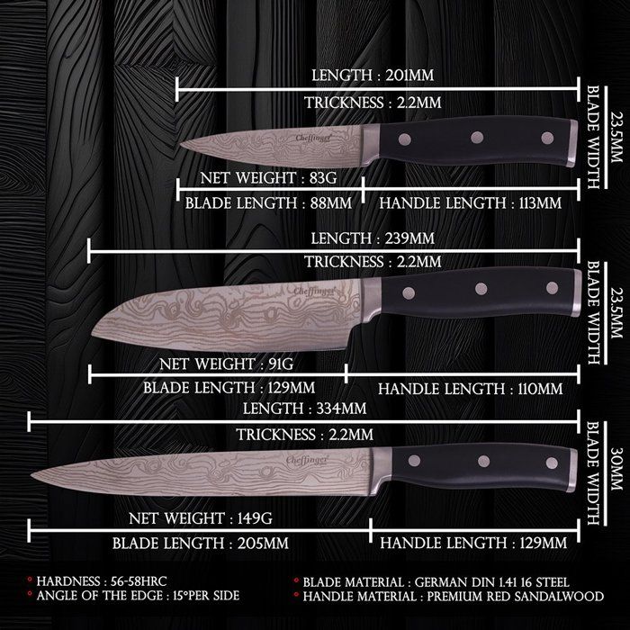 PATIKIL Couteau Etuis Pour Cuisine Couteau Pour 3.5" Parage Couteau, 4 Pcs Couteau Bord Garde, Couteau Gaine Couvercles Manches, Plume Fruit Couteau