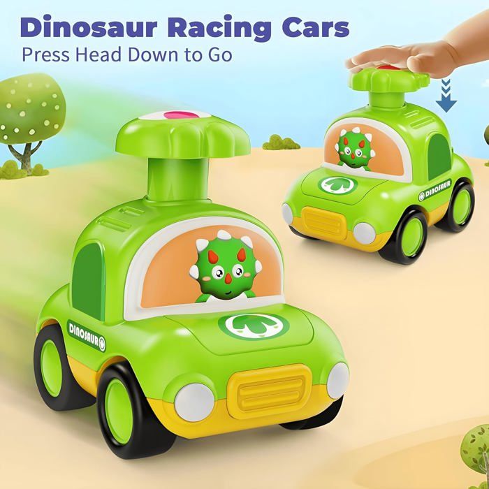 MOONTOY Jouet de voiture pour bébé - Véhicules - Jouet pour garçons et filles - Cadeau - Moontoy