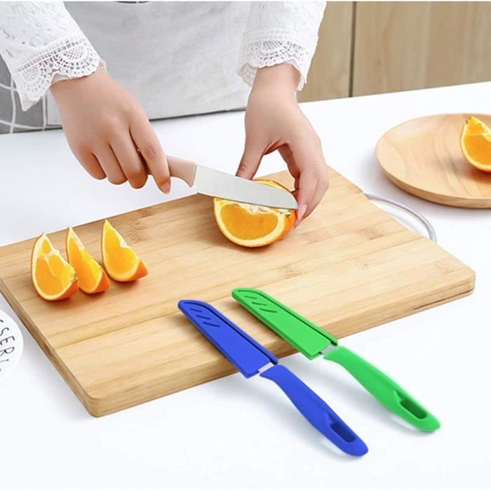 Lot de 6 petits couteaux de cuisine tranchants et durables avec housse de  protection, adaptés à la plupart des types de légume[513] - Cdiscount Maison