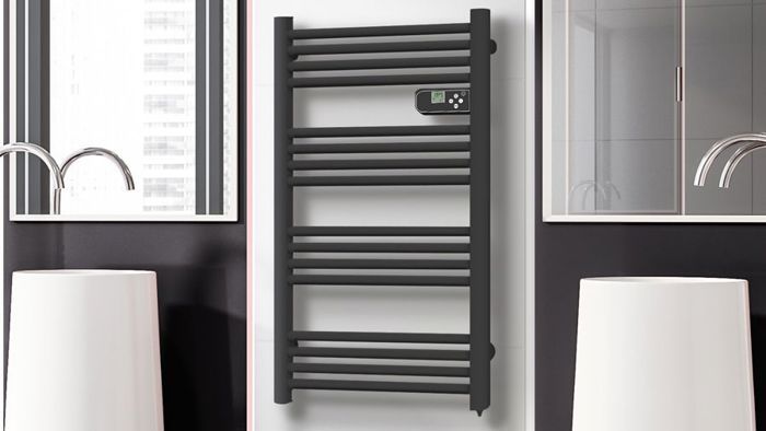 Sèche-Serviette Électrique Blanc 790x400mm - Thermostat Électronique, 300W, Classe 2