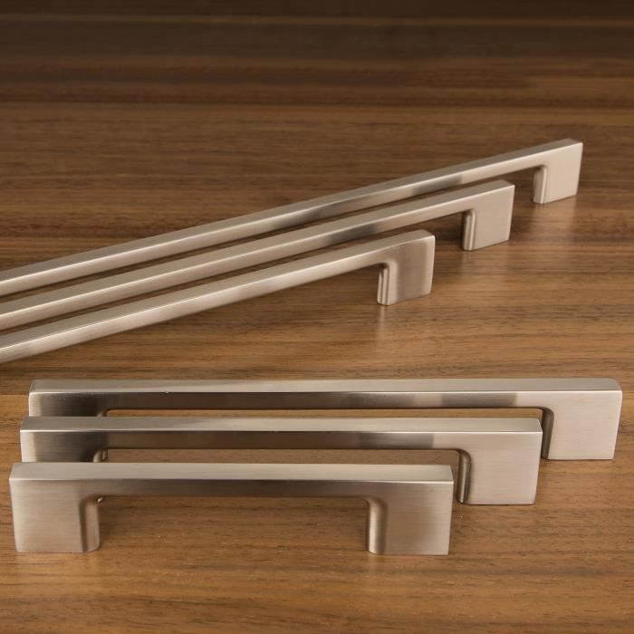 Poignées De Tiroir En Inox Brossé - Diamètre 10mm, Longueur Réglable, Style Moderne