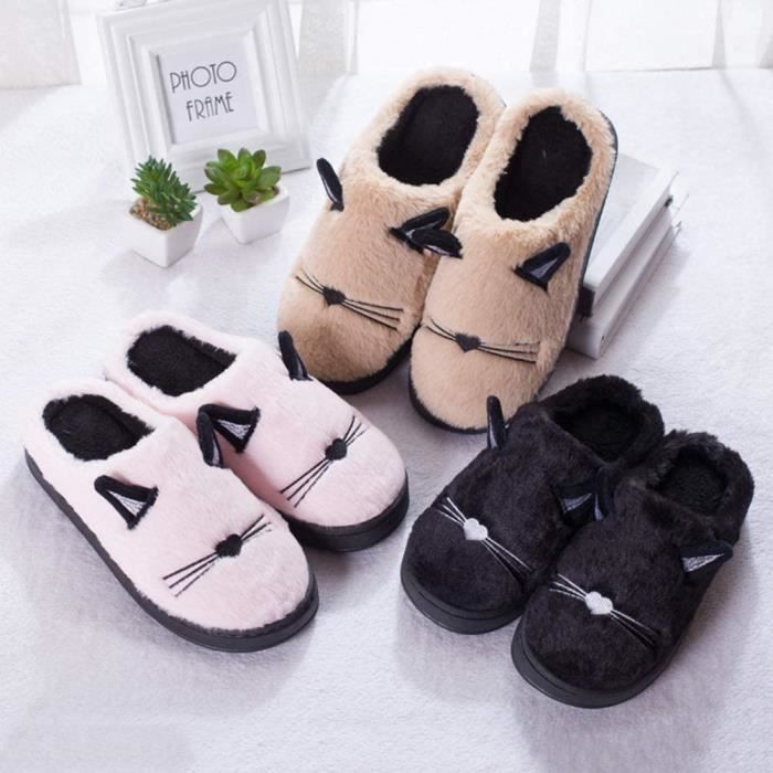 Chaussons à Pattes De Canard OVBOVA - Pantoufles Peluche Mignonnes Unisexes Pour Hommes Et Femmes