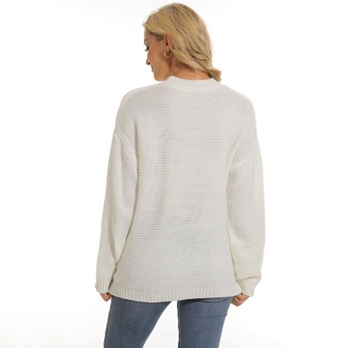 Pull Femme ZTFYKLIN – Chaud, Doux, Col Rond, Manches Longues – Idéal Automne Et Hiver - 6