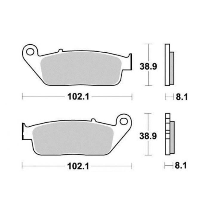 Plaquettes De Frein TECNIUM ME174 Pour Honda 650 NT V Deauville 1998-2001 - Avant