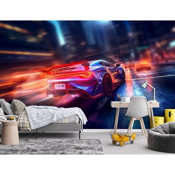 Papier Peint Panoramique Paysage De Voiture De Sport 300 X