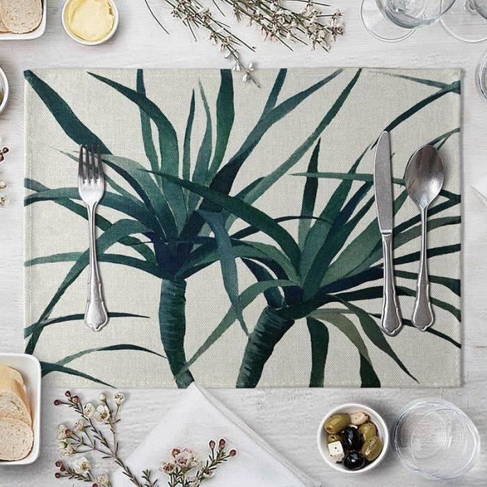 SET DE TABLE,Gold Bamboo-Set of 4--Set de 4 napperons en PVC pour tapis de Table, dessous de