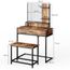 Coiffeuse Vicco Ruben Blanche – Table Maquillage Avec Miroir Et Tabouret Design