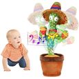Danse Cactus 120 chanson haut-parleur parlant Usb charge voix répétition peluche cactus danseur jouet parler peluche jouets en-2
