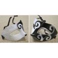  Noir et Blanc Halloween Hommes Costume Venitienne Greco-romaine Parti Masque de mascarade-2