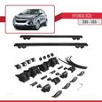 Compatible avec Hyundai IX35 2010-2015 HOOK Barres de Toit Railing Porte-Bagages de voiture Avec verrouillable Alu NOIR-2