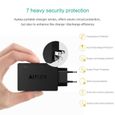 AUKEY Chargeur Secteur USB 3 Ports Universel Chargeur Mural 30W 6A Adaptateur USB Universel pour Apple iOS Android PA-U35-2