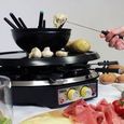 Zanussi - RCZ28 - Appareil à raclette et fondue - 4 en 1 Raclette, grill, fondue bourguignonne ou chinoise - 8 personnes - Noir-2