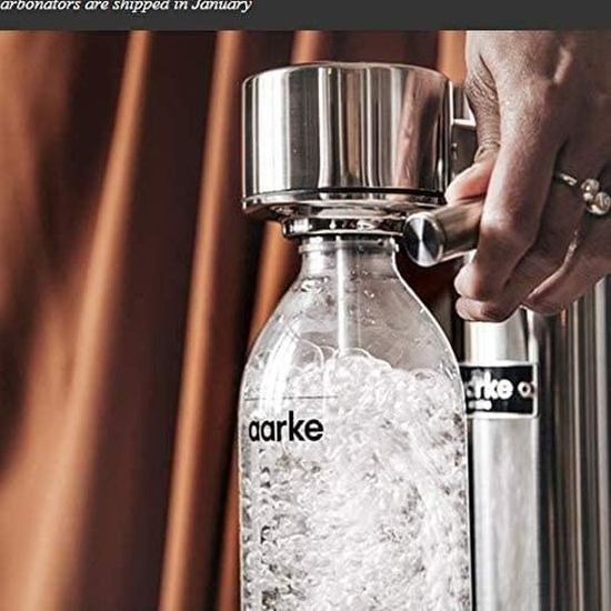 aarke Bouteille pour Machine à Soda Carbonator 3, sans BPA, détails en  Acier (800ml)