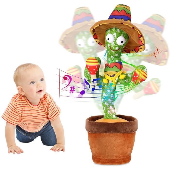 Cactus Qui Danse et Rpte Cactus Chantant et Dansant Jouet de Danse Drle Enfants Cactus de Danse lectronique Lumineux - Jeux - Jouets