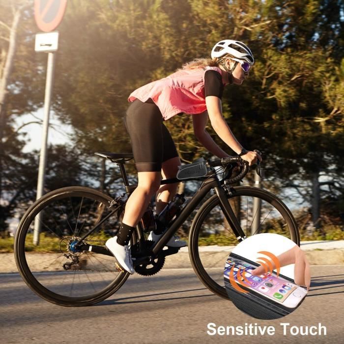 FISHOAKY Sacoches de Cadre Vélo, sacoches de Guidon vélo avec Ecran Tactile  TPU Imperméable, Bicyclette VTT équipement et Accessoires Compatible avec  IPhone/Smartphone 6,5'' : : Sports et Loisirs