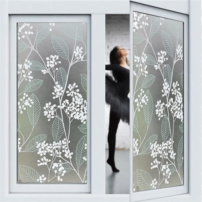 Pellicola Per Vetri Effetto Vetrata Chiesa, Stile Vintage Europeo, Autoadesiva Elettrostatica, 45x90 Cm, Privacy E Anti-UV
