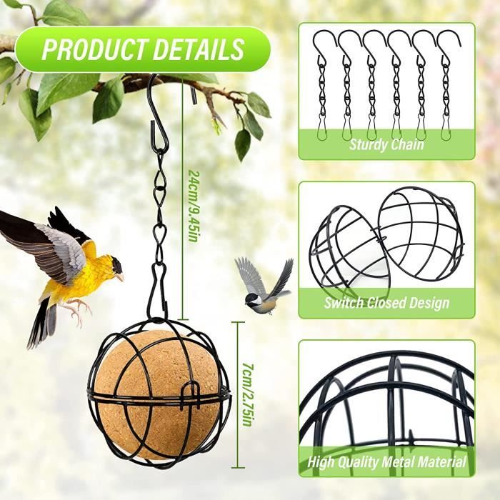 Acheter ICI support marron pour boules de graisse pour oiseaux