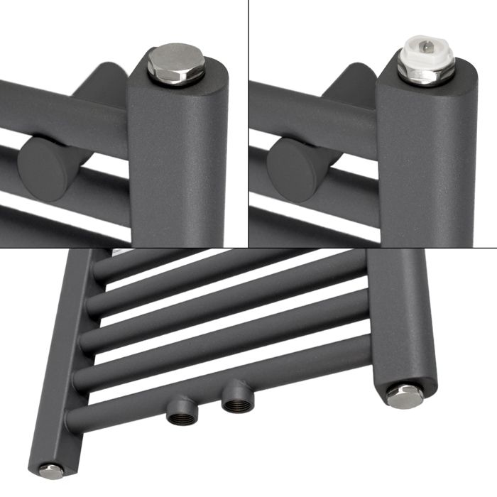 Radiateur Sèche-Serviettes Design Sahara 300×800 Mm – Central Blanc, Non Électrique, Avec Kit Montage Mural – Chauffage Salle De Bain Élégant