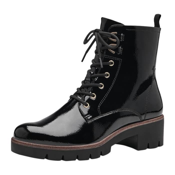 Chaussures a lacets vernis noir femme sales