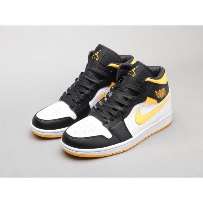 Nike air jordan jaune et noir clearance