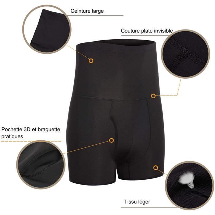 Boxer Gainant Pour Homme Avec Contrôle Du Ventre, Culotte De Compression Du Ventre, Taille Haute, Vêtement Gainant Rembourré (couleur