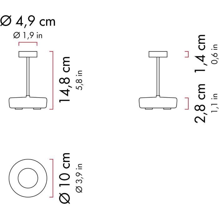 Lampe Swap Mini,Lampe De Table Rechargeable Et Sans Fil Avec Contrôle