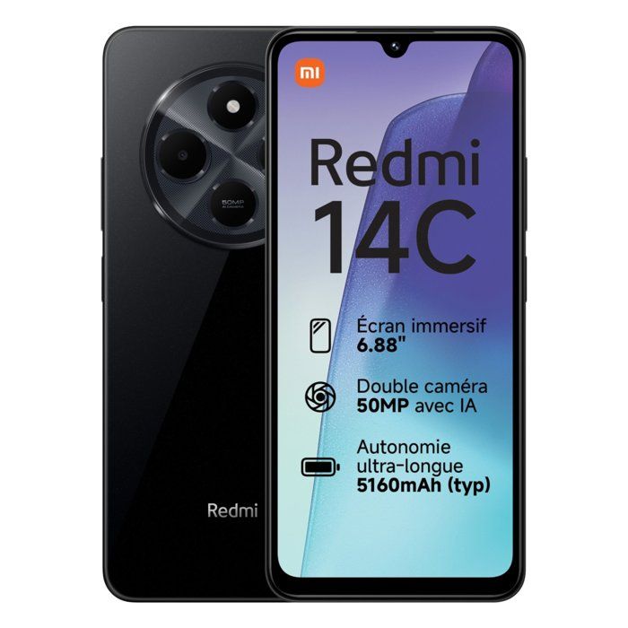 Xiaomi Redmi 14C Noir (8 Go / - Cdiscount Téléphonie