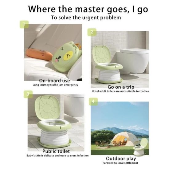 Pot De Voyage Portable Pour Enfant,Toilette Enfant Pliablea