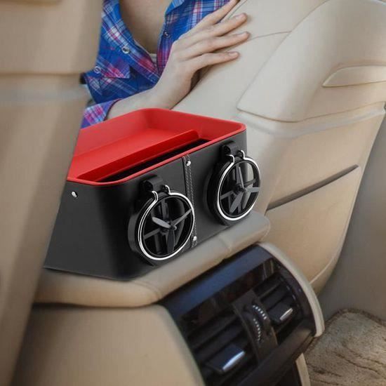 OEMG Boîte de rangement Rouge pour accoudoir de voiture avec porte-gobelet,  boîte à mouchoirs multifonctionnelle pour voiture - Cdiscount Maison