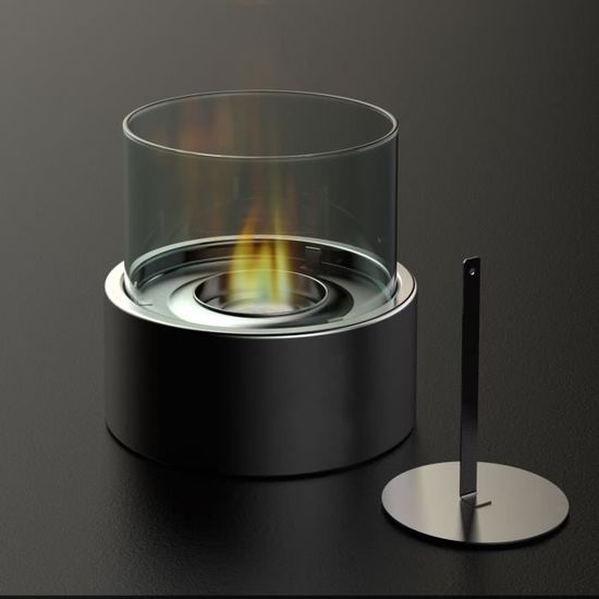 Cheminee De Table Ronde Au Bio Ethanol 16 X 15 Cm Achat