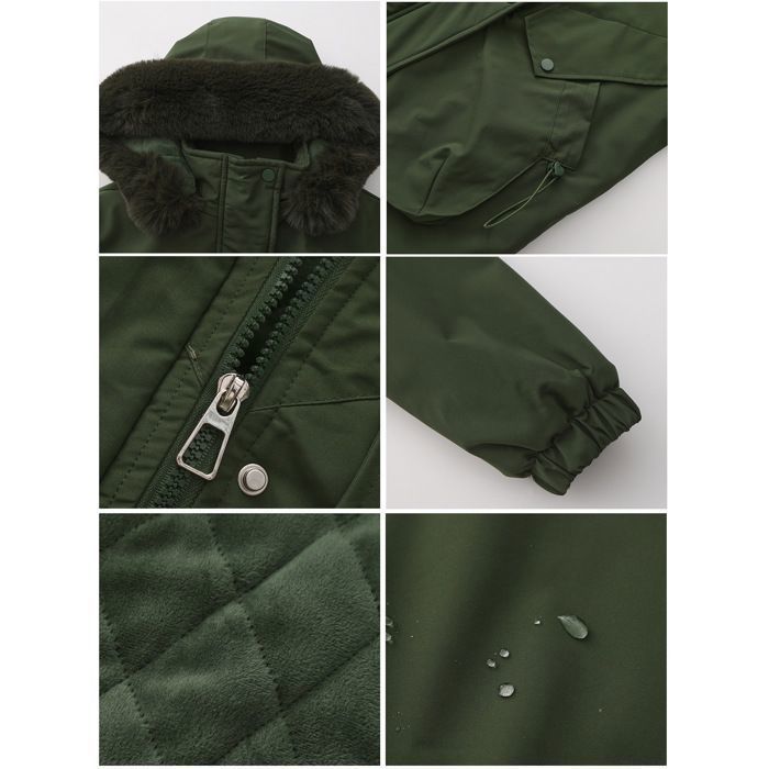 Gilet Special One Doublure Fausse Fourrure - Vert Armée Taille L - Neuf Sans Emballage