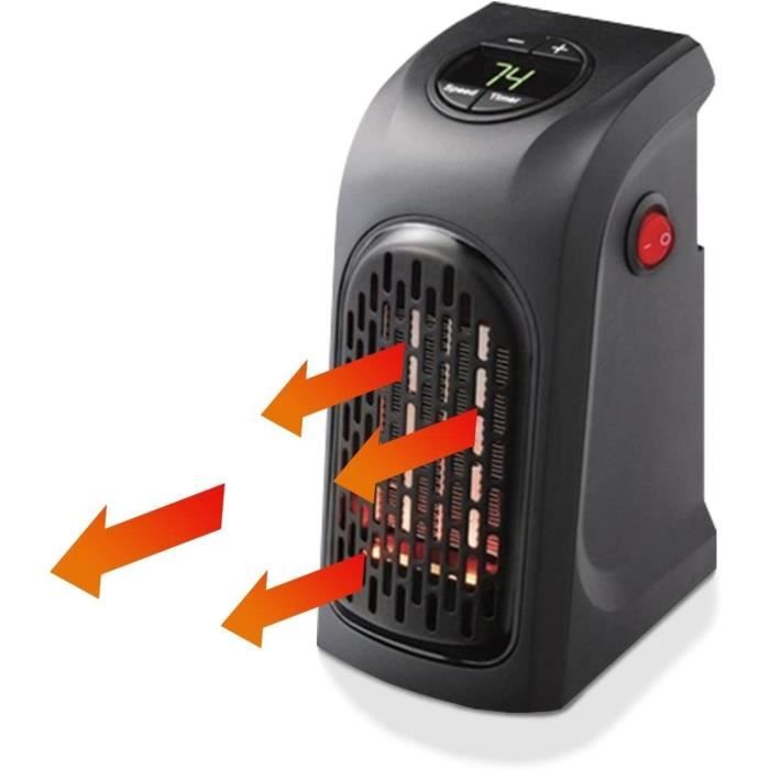 Chauffage D appoint Thermostat R glable 350W Noir Convection chauffage-d-appoint-thermostat-r-glable-350w-noir-convection