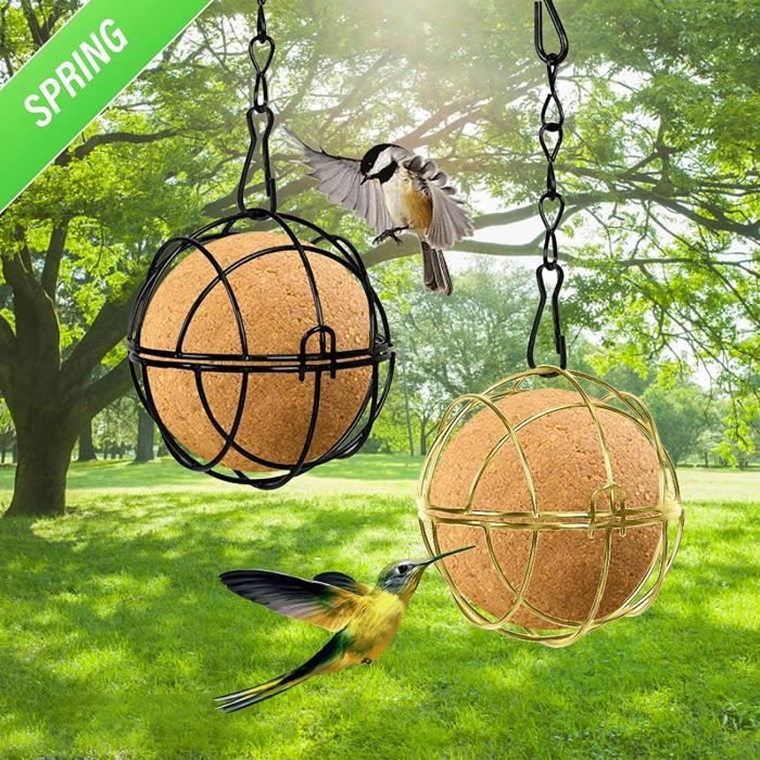 Relaxdays Support à boules de graisse pour oiseaux sauvages