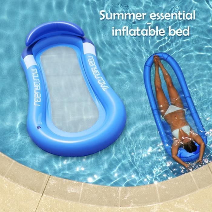 Legami – Hamac Gonflable Pour Piscine Et Plage – Flottant 74 X 135 Cm – Charge Max 80 Kg