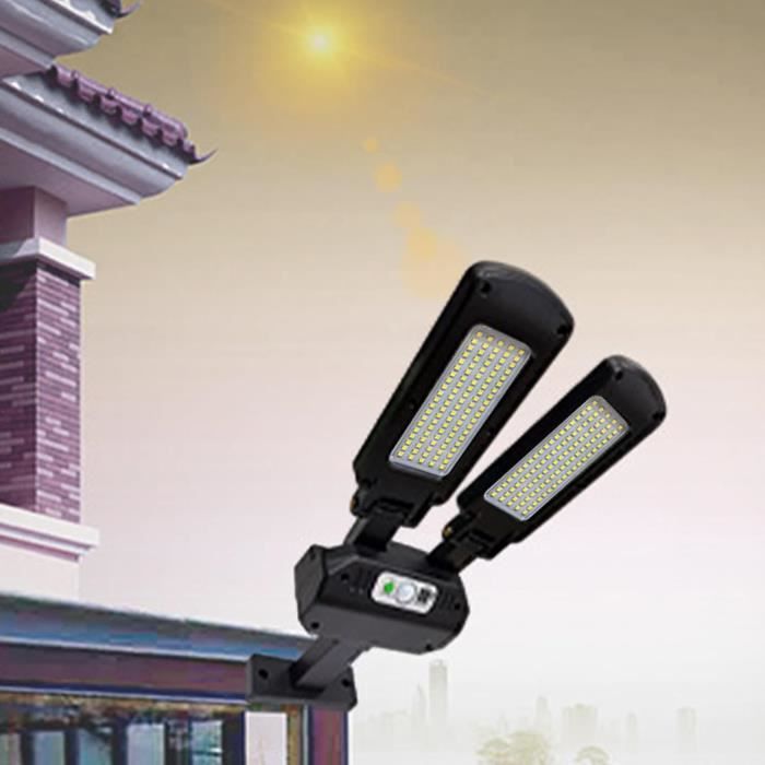 Lampes Solaires Extérieures, Ip65 Détecteur De Mouvement Lumière Extérieure 4 Têtes Réglables