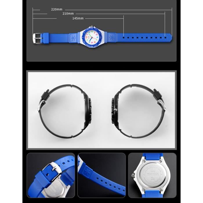 Montre Enfant Éducative Étanche - Apprentissage Heure - Design Mignon Bandes Dessinées