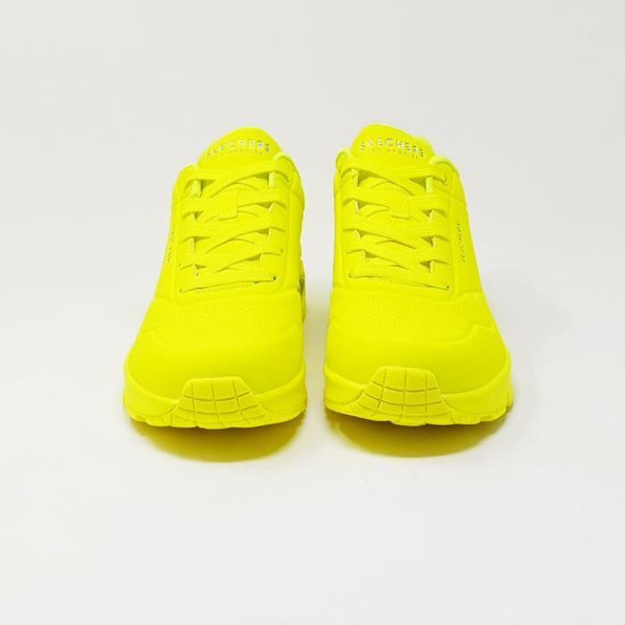 Basket Uno Night Shades SKECHERS Femme Jaune fluo