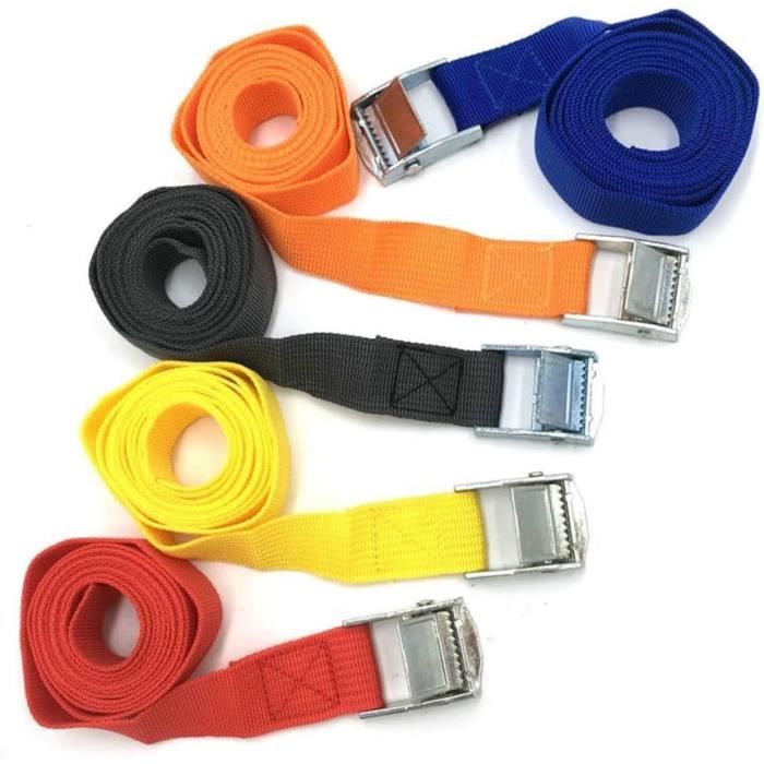 Lot De 4 Sangles D'arrimage Avec Boucles Cam - Réglables Et Super Pratiques Pour Vos Emballages