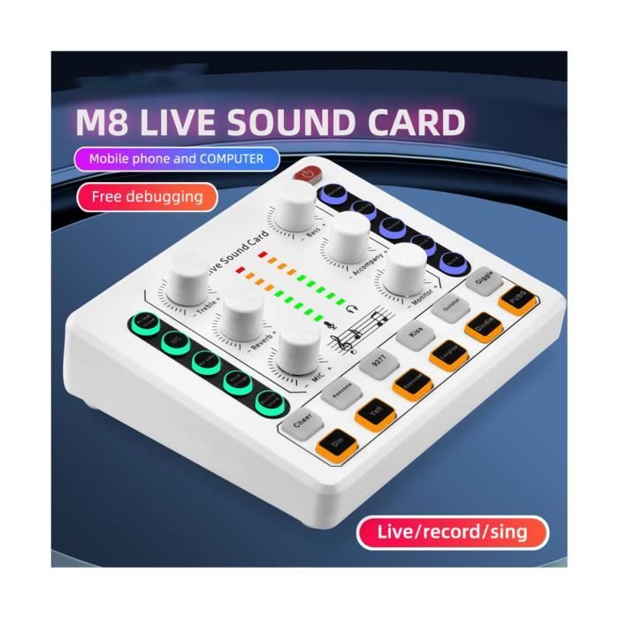 Bluetooth Carte son Effet Réduction du bruit Mixeur Casque Micro