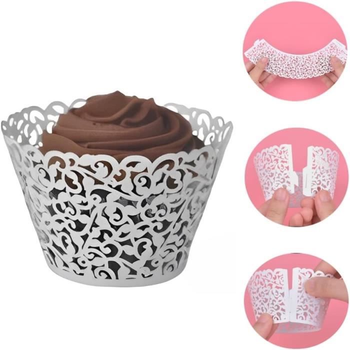 Caissettes À Cupcakes, 50 Pièces En Papier Sulfurisé Pour Muffins Et Cupcakes, Moules À