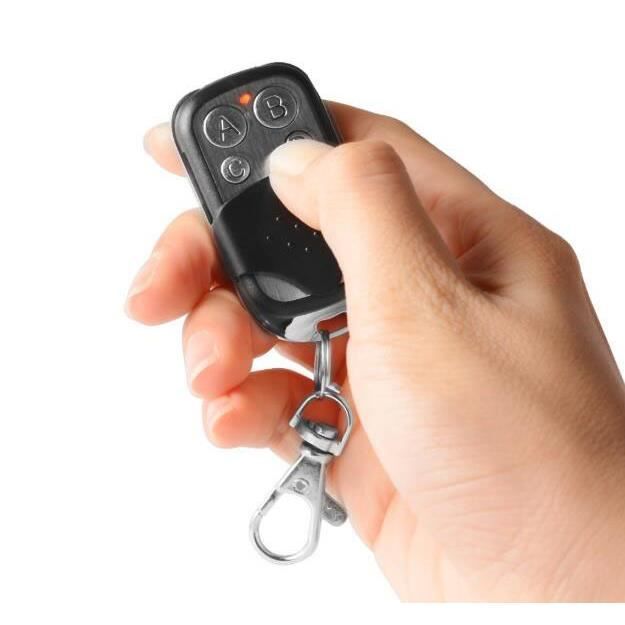 Télécommande porte-clés, EVGATSAUTO 4 pièces universel en plastique clonage  télécommande sans fil porte-clés pour porte de garage de voiture 433 mhz